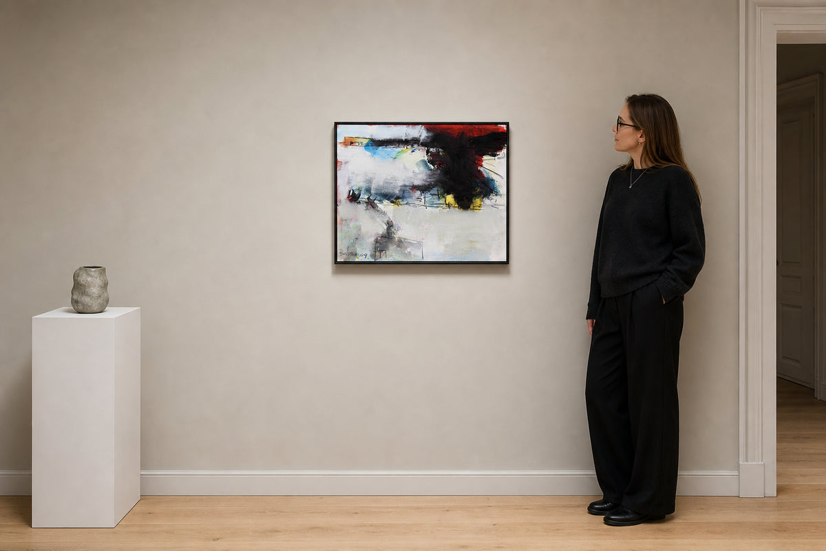 Dark Clouds Over Abstract Landscape - shown to scale