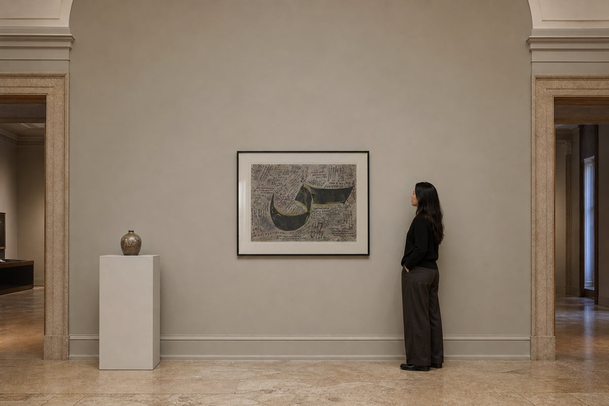 Arabic Calligraphy with Multilingual Script - shown to scale