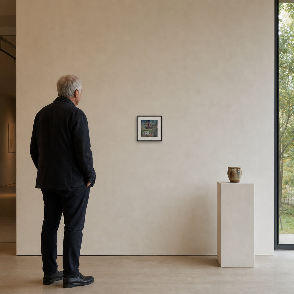 Couple Dining Amid Dreamlike Landscape - shown to scale