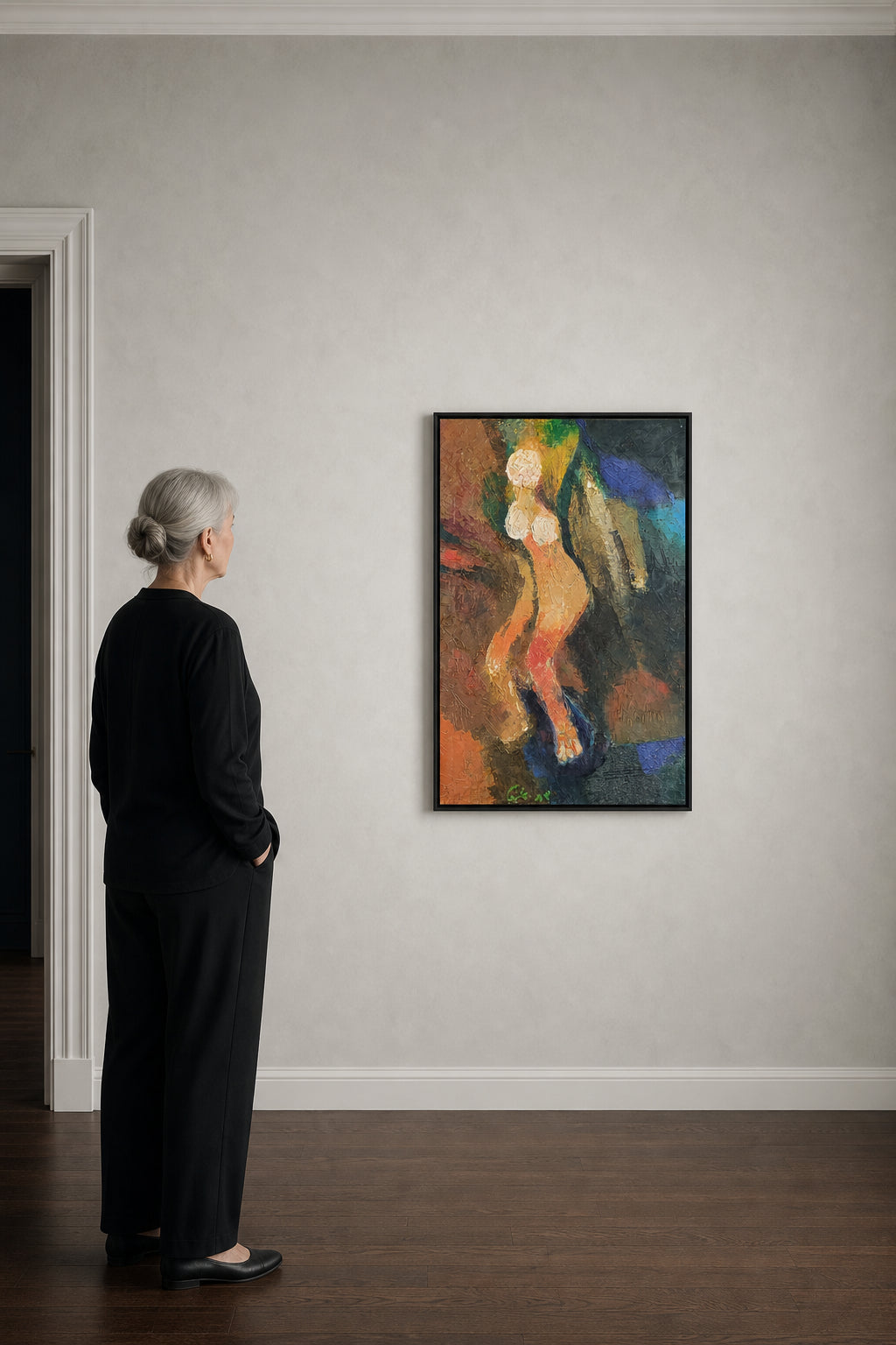 Standing Female Nude Figure - shown to scale