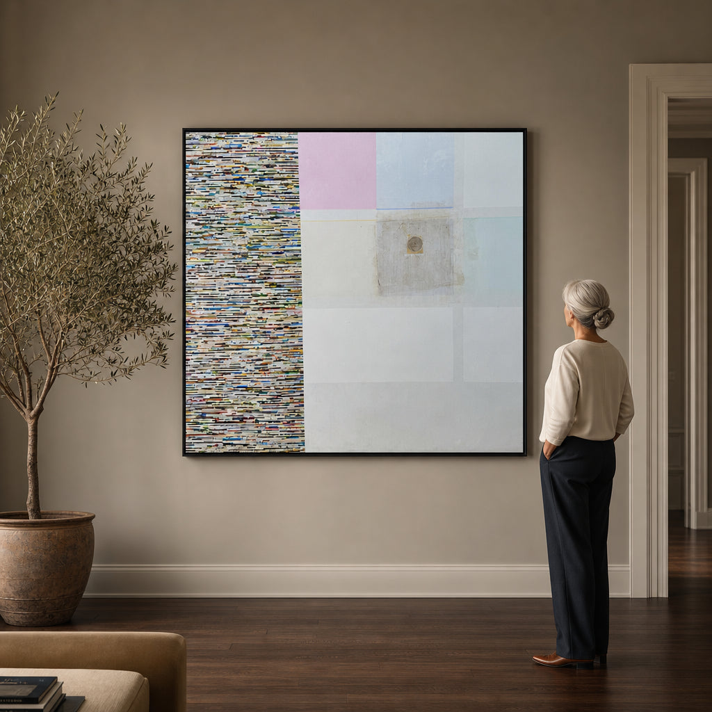 Collage Grid with Embedded Object - shown to scale