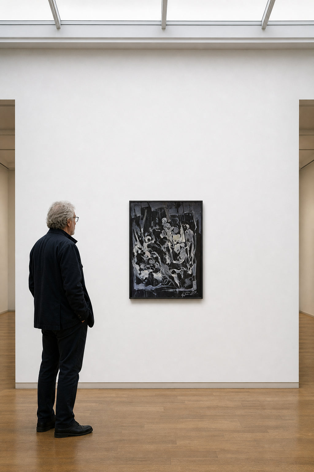 Abstract Figures in Black and White - shown to scale