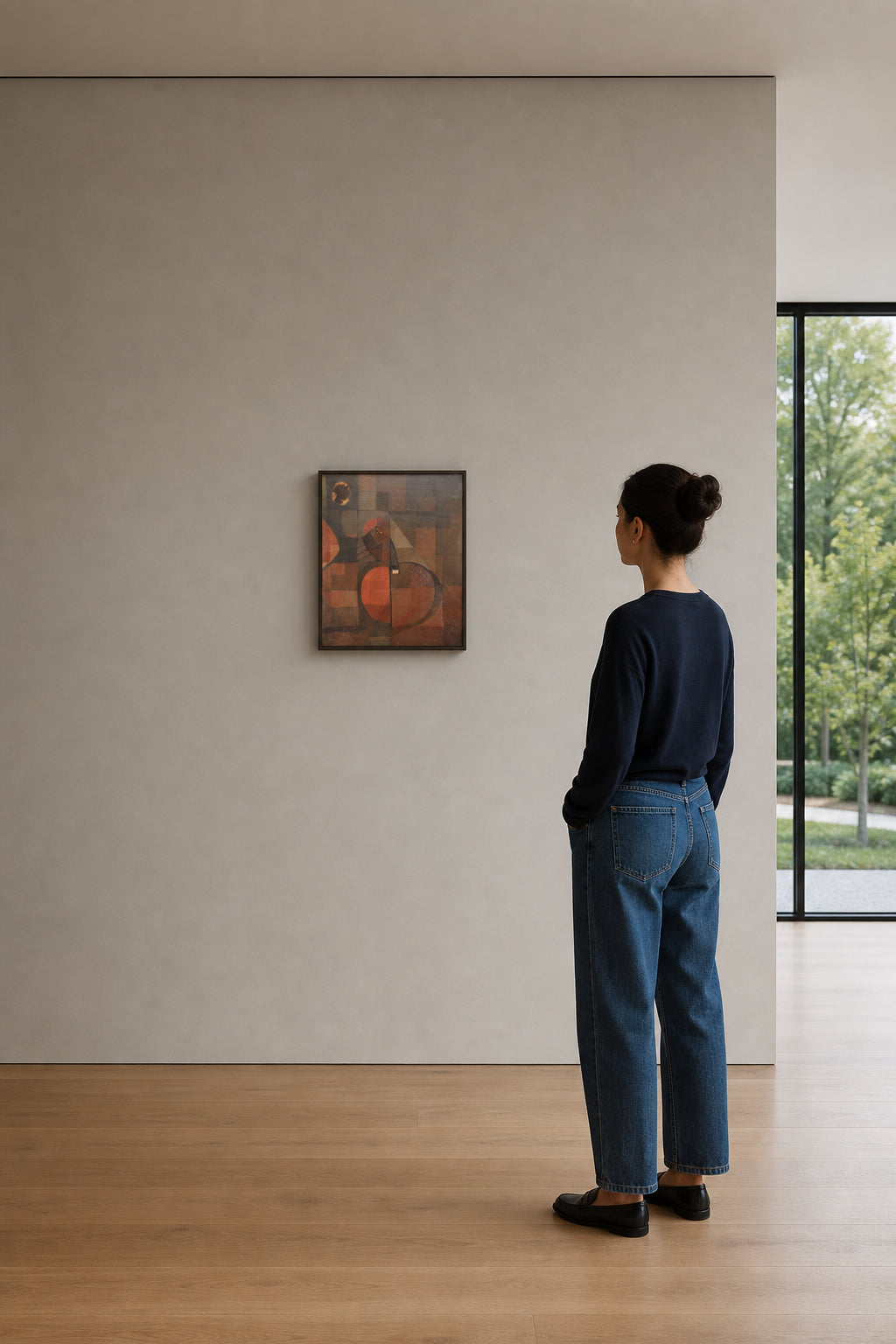 Abstract Geometric Forms in Earth Tones - shown to scale