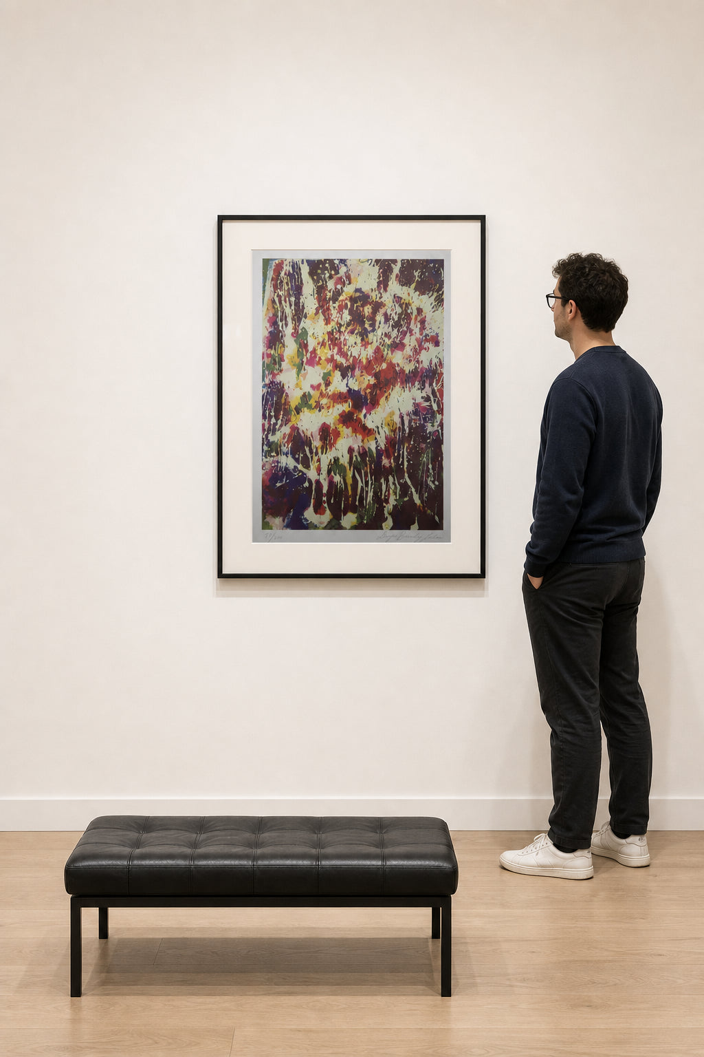 Vibrant Abstract Drips and Splashes - shown to scale