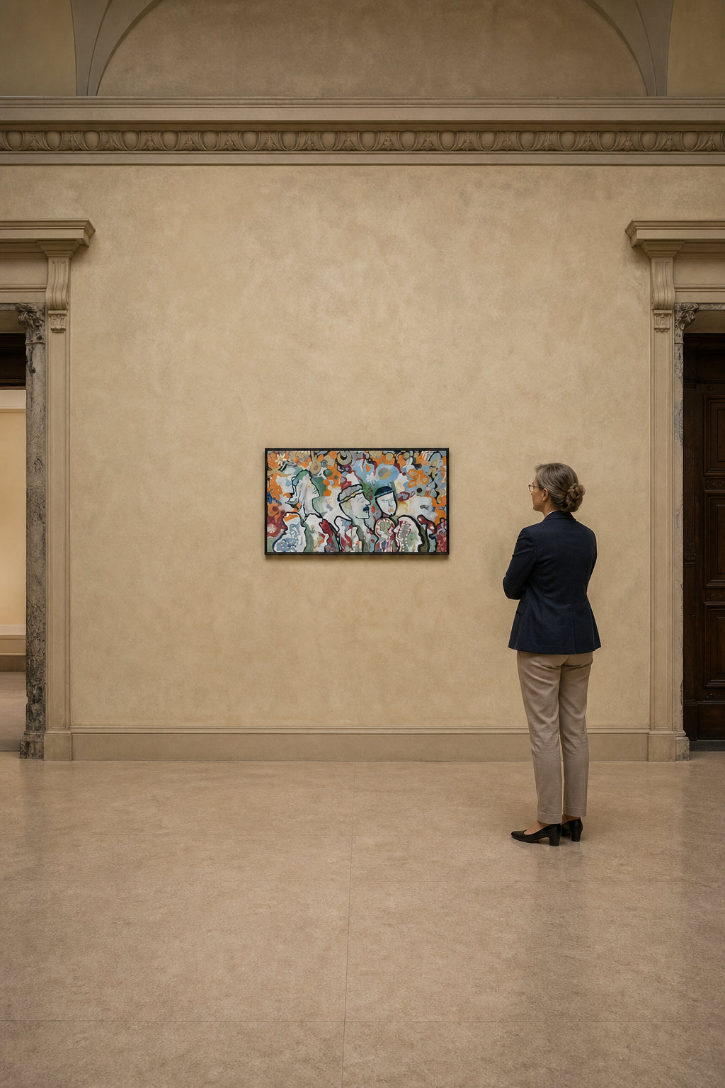 Group of Abstract Human Figures - shown to scale