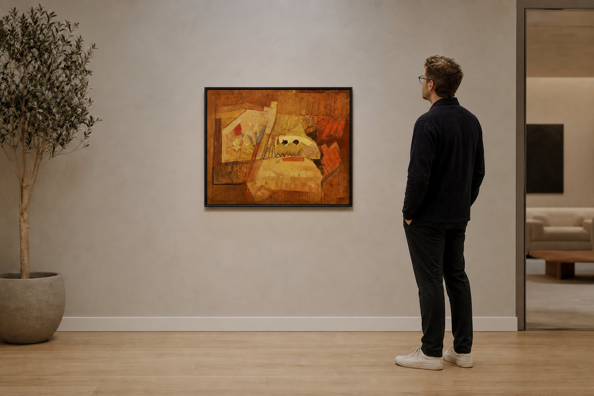 Abstract Geometric Forms in Warm Tones - shown to scale
