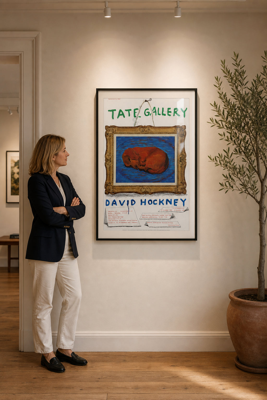 Tate Gallery Retrospective Exhibition Poster - shown to scale