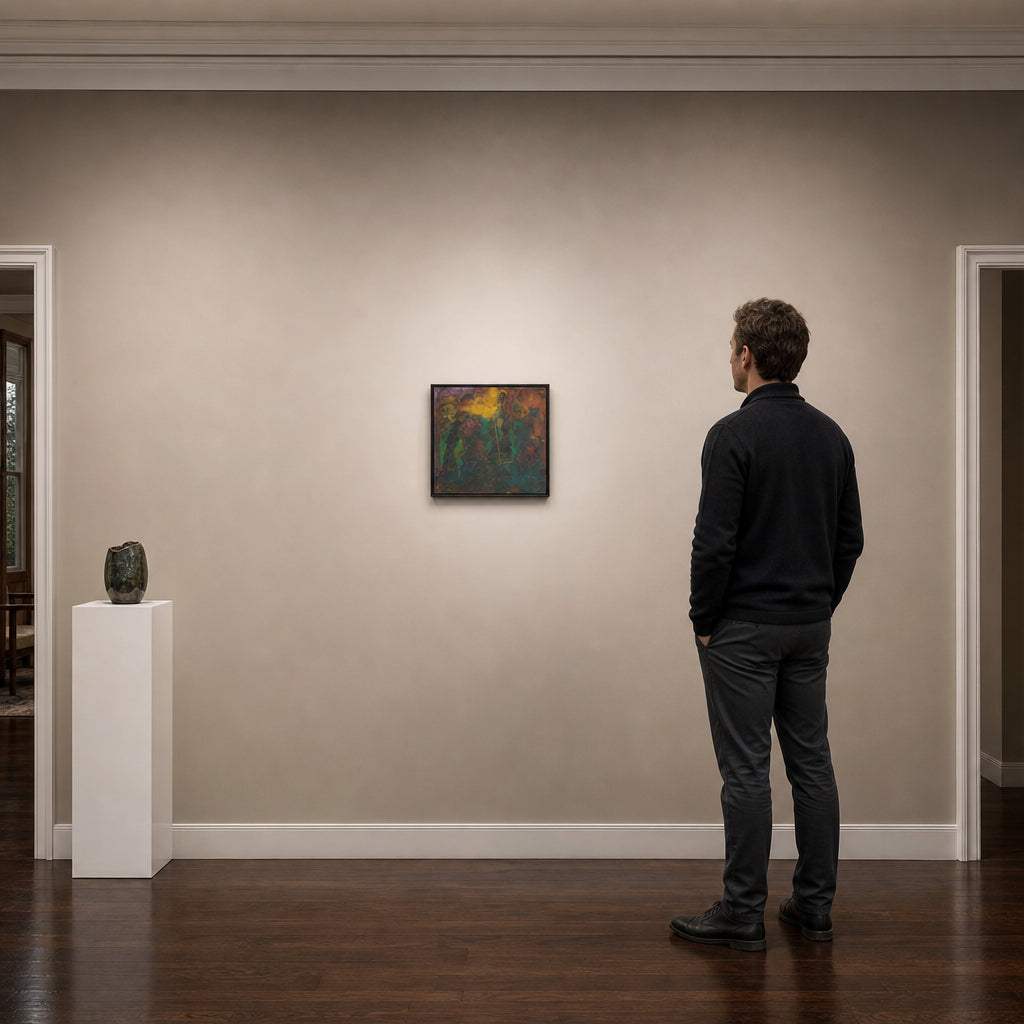 Abstract Figures in Dark Landscape - shown to scale