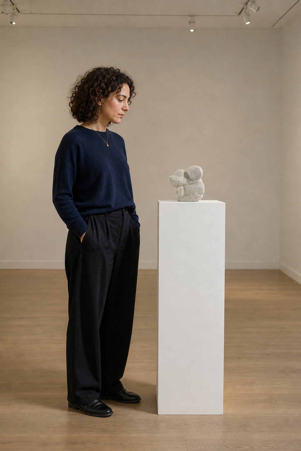 Small Abstract Stone Animal Figure - shown to scale