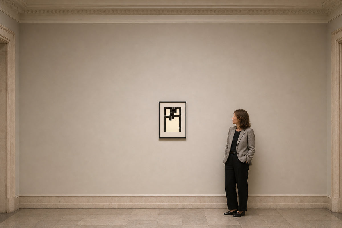 Black Geometric Forms on White - shown to scale
