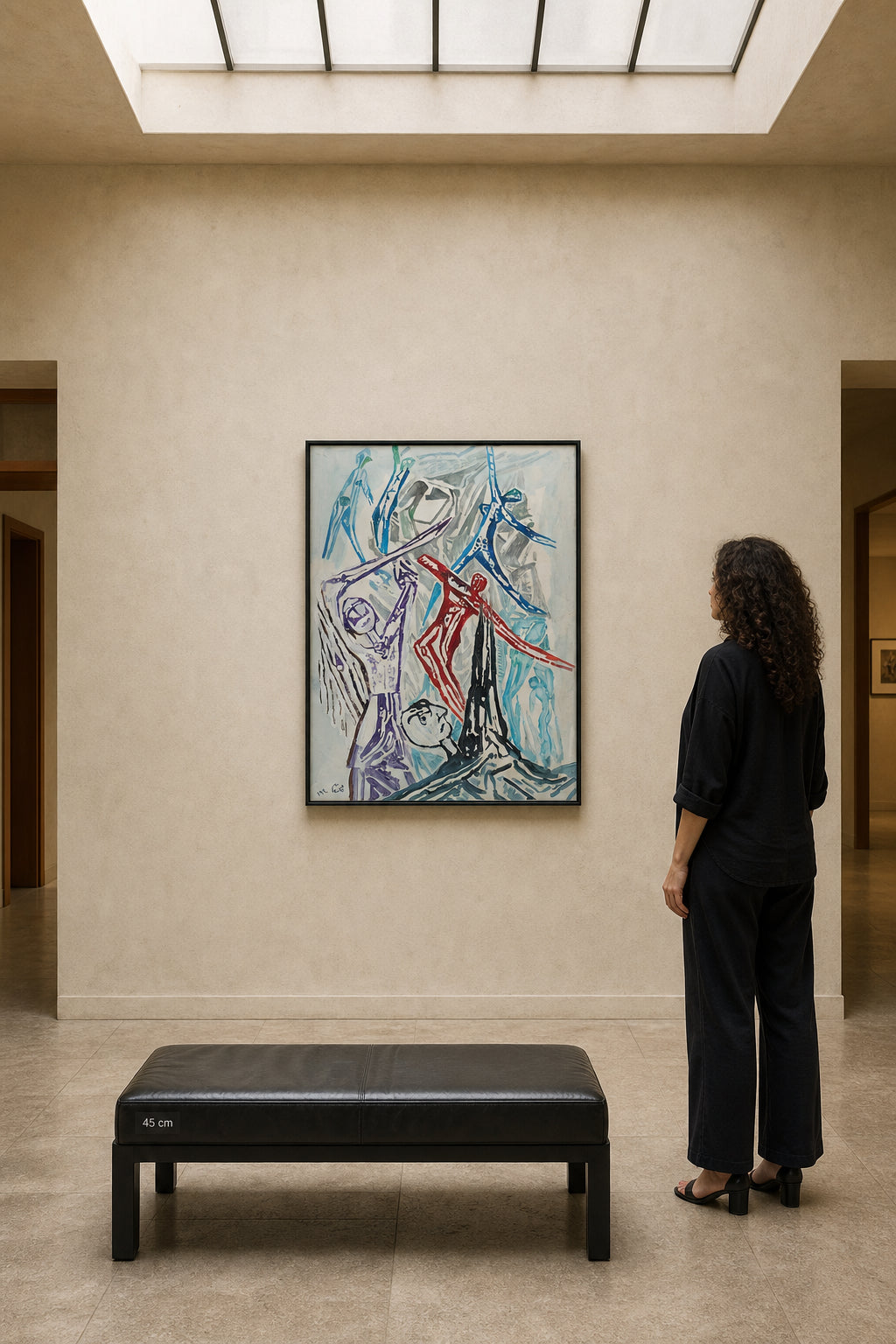 Abstract Figures in Dynamic Motion - shown to scale