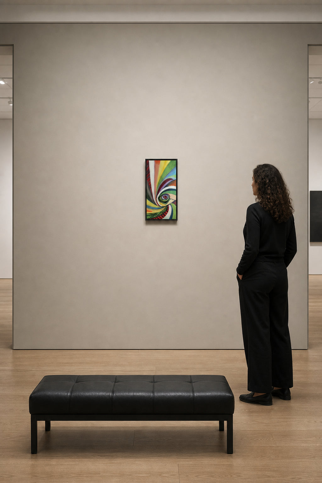 Swirling Abstract Eye Vortex - shown to scale