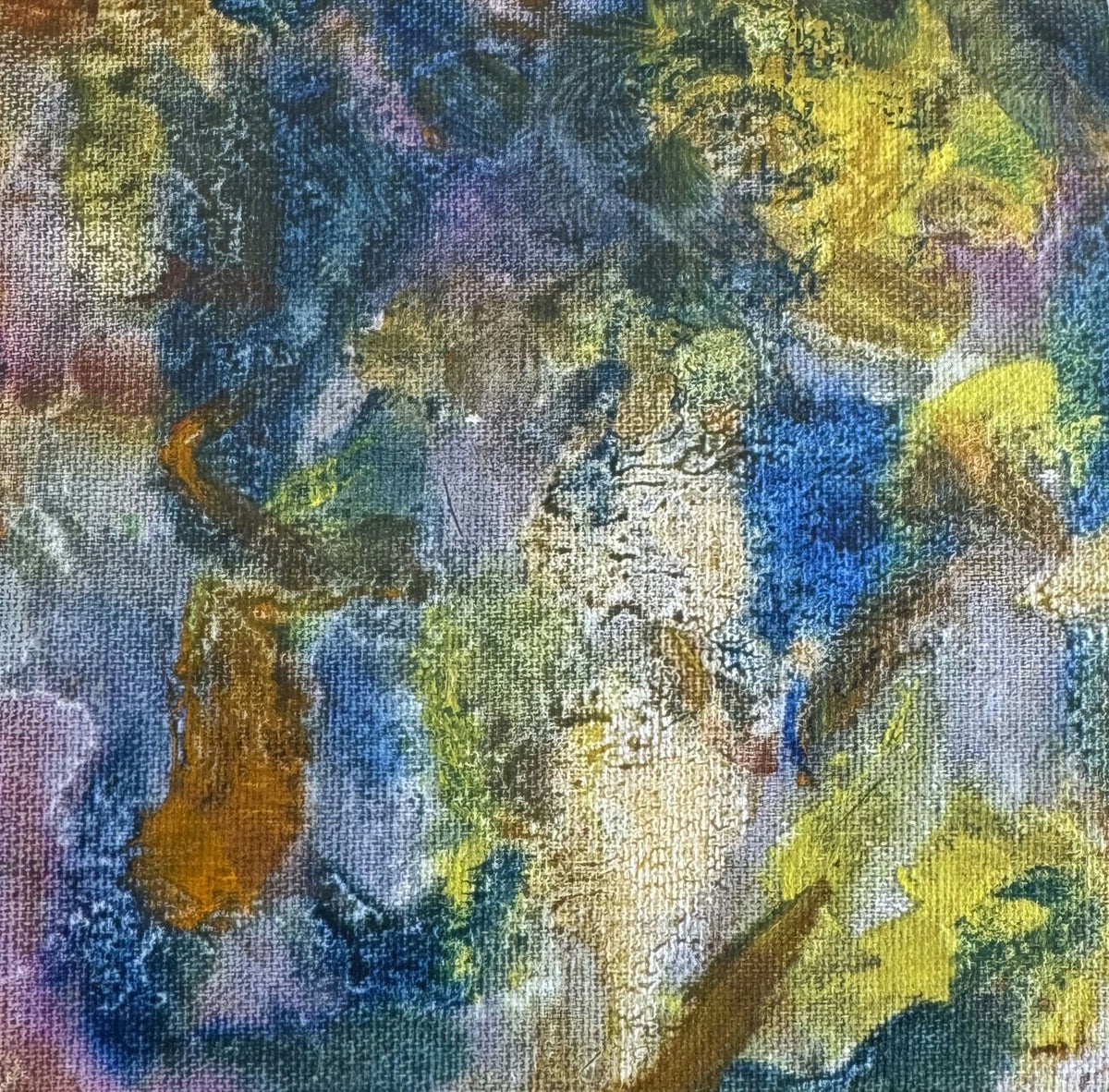 Original Mixed media 'Abstract Mixed Media Composition' by Mohammad Bushnaq