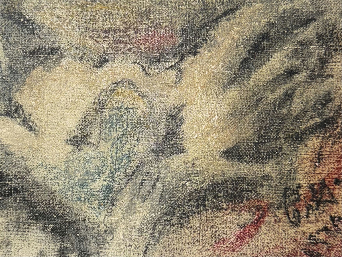 Original Mixed media 'Abstract Grey and Brown Mixed Media' by Mohammad Bushnaq