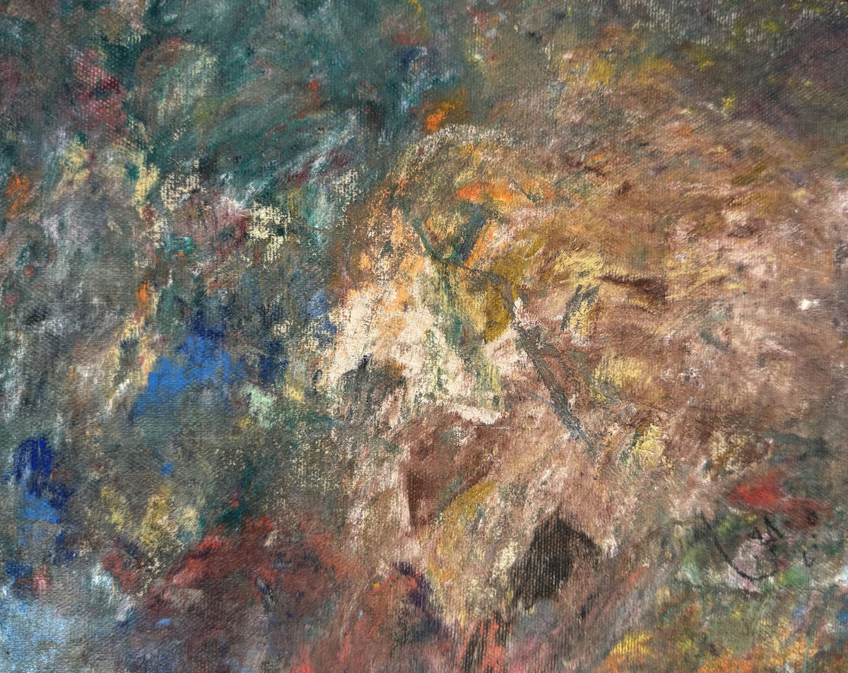 Original Acrylic 'Abstract Textured Composition in Earth Tones' by Mohammad Bushnaq