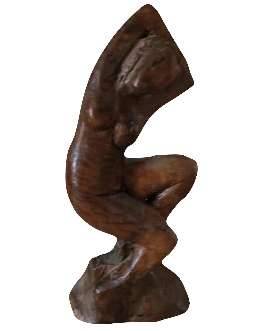 Original Sculptures & Ceramics 'Abstract Female Figure Wood Sculpture' by Mohammad Bushnaq
