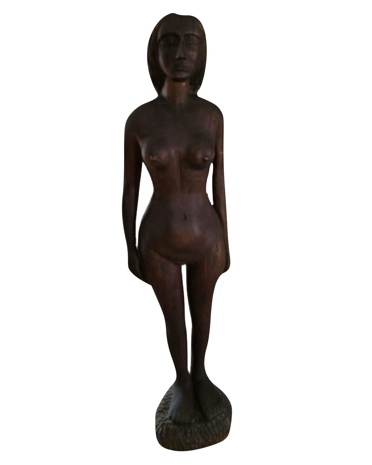 Original Sculptures & Ceramics 'Standing Nude Female Wood Sculpture' by Mohammad Bushnaq