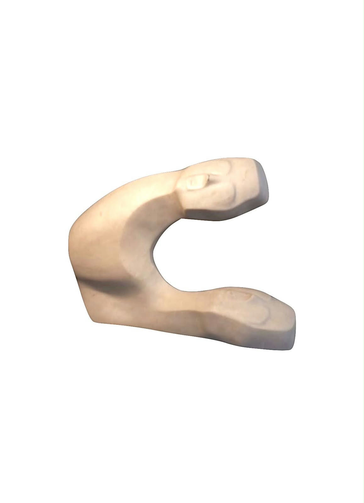 Original Sculptures & Ceramics 'Curved Abstract Human Form Sculpture' by Yazan Salman 