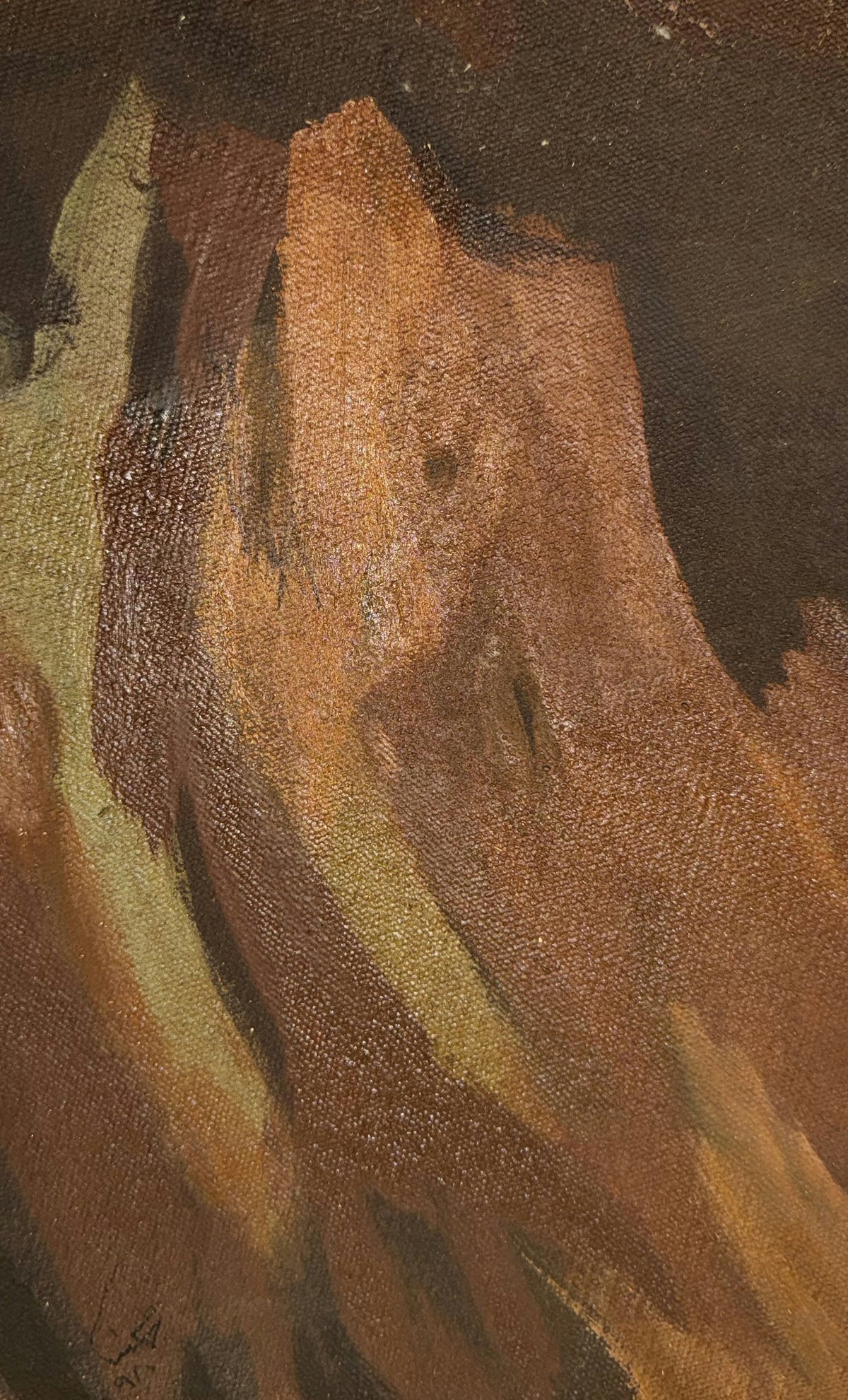 Original Mixed media 'Abstract Earth Tones Rocky Landscape' by Mohammad Bushnaq